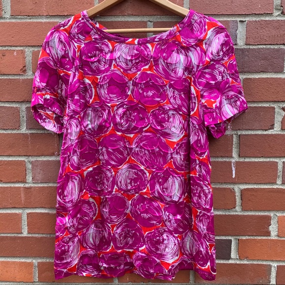 Tory Burch Tops - Tory Burch silk blouse in pink and purple- 6